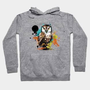 Graffiti Paint Owl Bird Creative Hoodie